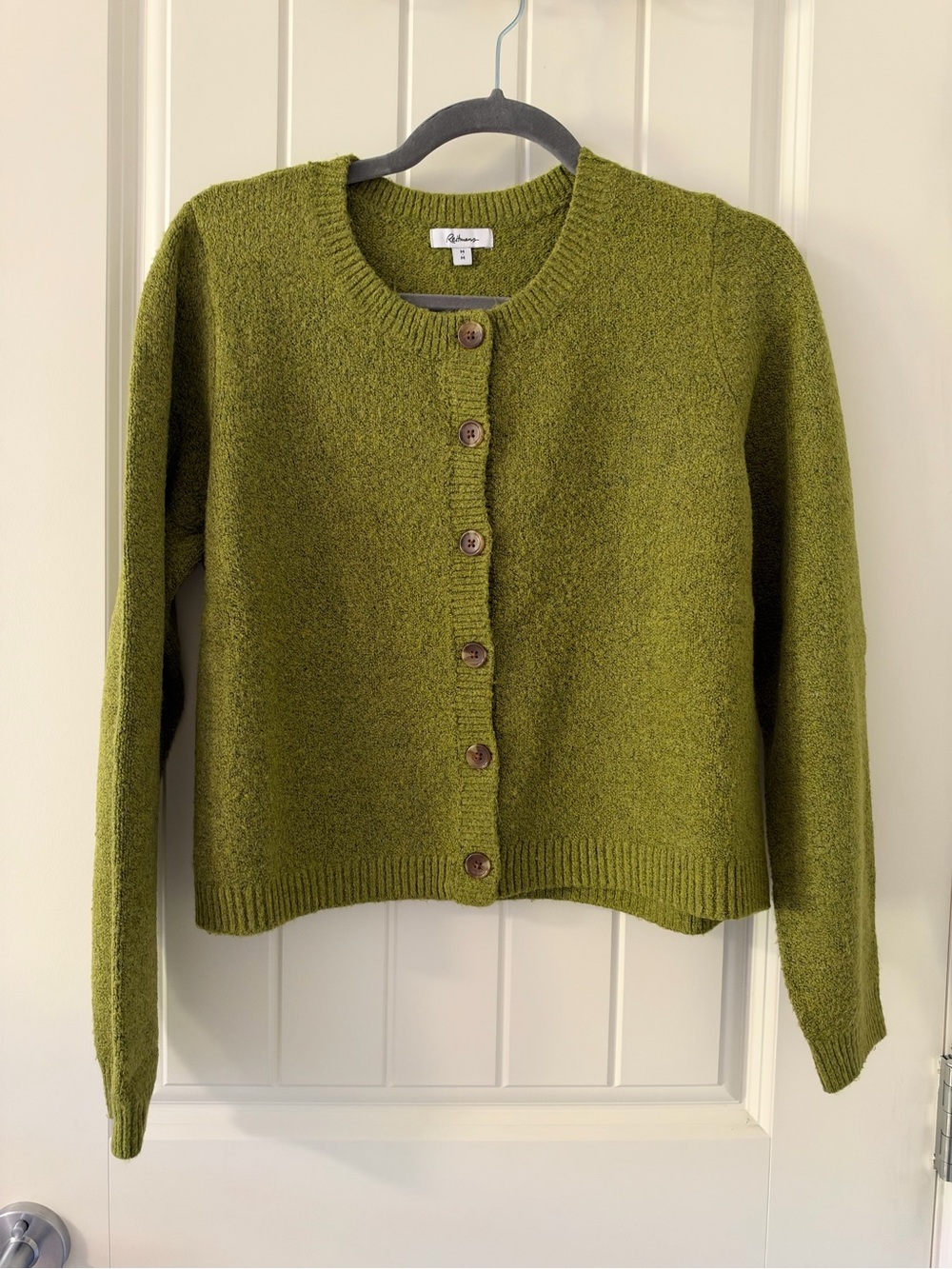 Reitmans Olive Green Button-Up Women's Cardigan